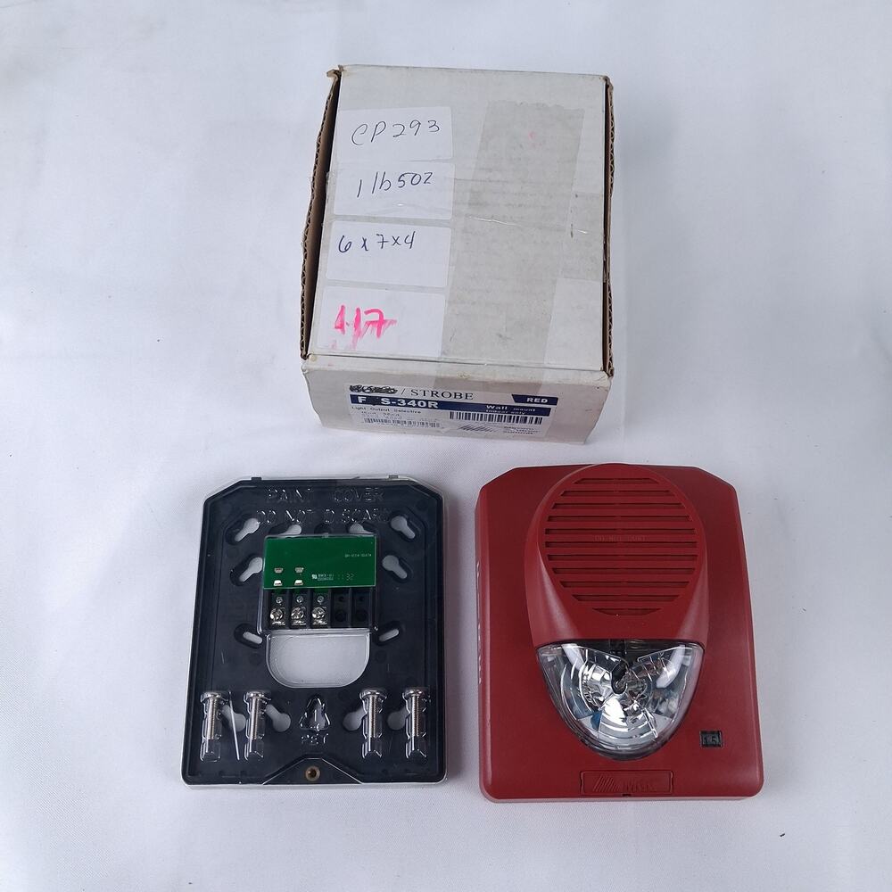 Mircom FS-340R Horn Strobe Fire Alarm Red Wall Mount Indoor 4920032